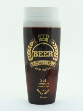 Beer cosmetik гель-шампунь мужской 2 в 1, Темный портер, 400 мл