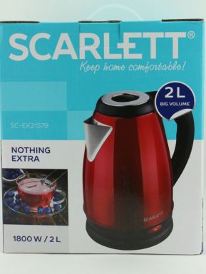 Чайник SCARLETT, EK21S79, 2000Вт, 2л (красный)