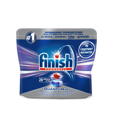 Finish Quantum Shine & Protect таблетки для посудомоечной машины, 20 шт