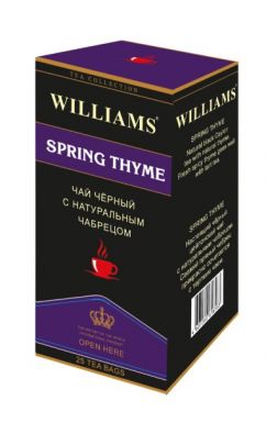 WILLIAMS чай черный цейлонский с чабрецом spring thyme 2г*25пак