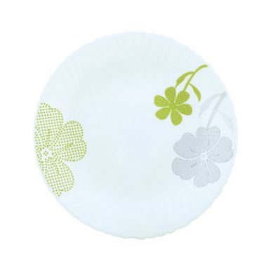 Тарелка зеленый цветок столовая d=24см, артикул: Fema0304