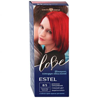 ESTEL LOVE крем-краска д/волос стойкая т.8.5 гранатово-красный