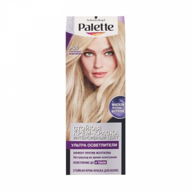 Palette Стойкая крем-краска для волос, PL0 Платиновый осветлитель, эффект против желтизны, 110 мл + 20 г