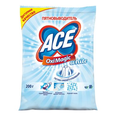Ace пятновыводитель Oxi Magic White, 200 гр