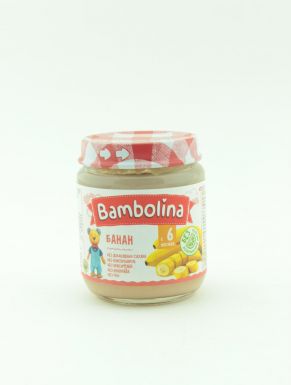 Bambolina Пюре детское фруктовое Банан с 6 месяцев, 100 гр