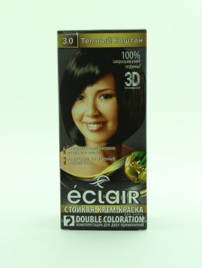 ЕCLAIR 3D крем-краска д/волос стойкая т.3.0 темный каштан