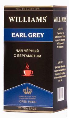 WILLIAMS чай черный цейлонский с бергамотом earl grey 2г*25пак