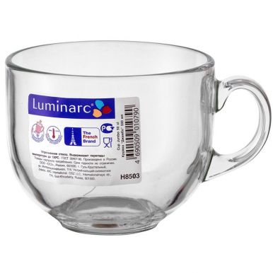 Luminarc Кружка Джамбо бульонница прозрачная, 500 мл, артикул: H8503
