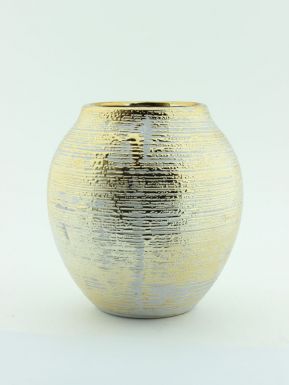 ALX611260 ваза, разм. 129x129x137mm, цв.золото