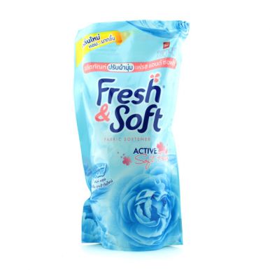LION Essence Fresh & Soft Кондиционер для белья Blue Fresh (Morning Kiss), 600 мл
