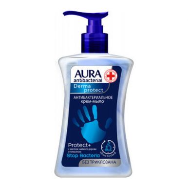 AURA Крем-мыло антибактериальное Derma Protect, 250 мл