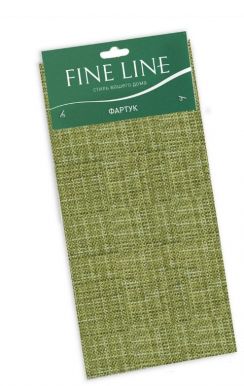 FINE LINE фартук с карманом рогожка пестроткань оливковый 65*85см 35007-1