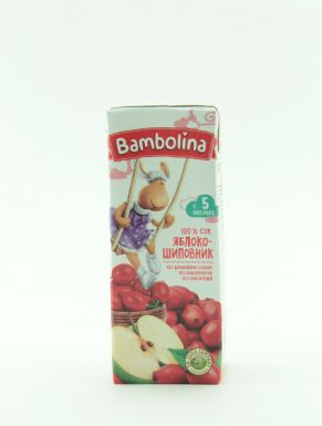 Bambolina Сок детский Яблоко-шиповник с 5 месяцев, 200 мл
