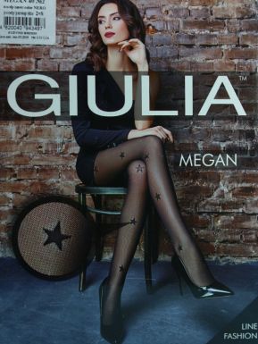 Колготки женские фантазийные Giulia Megan 02, nero, размер: 2/s