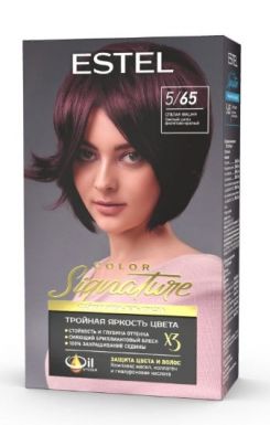 ESTEL Color signature краска д/волос стойкая крем-гель т.5/65 спелая вишня