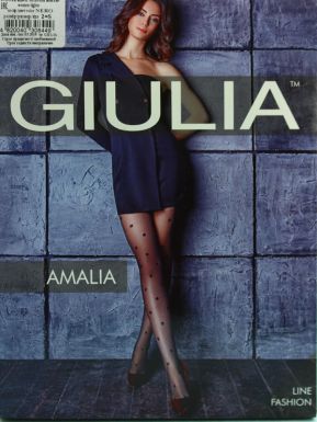 Колготки женские фантазийные Giulia Amalia 06, цвет: nero, размер: 2/s