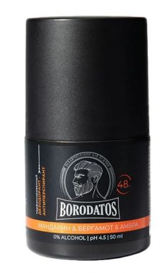 BORODATOS дезодорант-антиперспирант мандарин, бергамот, амбра 50мл