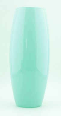 PASABAHCE ваза стекло дизайн бочка цв.т.мята глянец 25см 7736/250/rt223