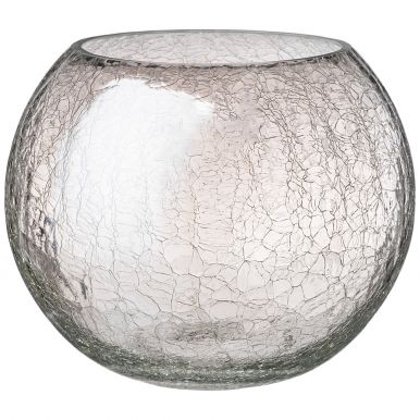 MUZA ваза-шар cracle white 18*21см 380-636