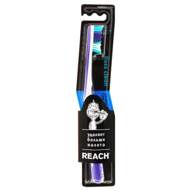 J&J зубная щетка Reach Floss Clean Medium ACUMEN, средняя жесткость