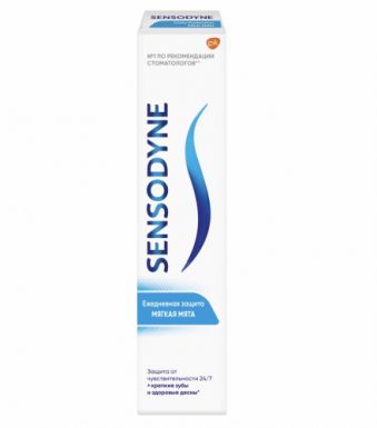 SENSODYNE паста зубная ежедневная защита мягкая мята 65г