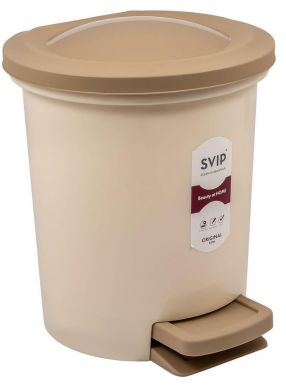 VOGUE контейнер д/мусора с педалью цв.кофейный 6л SV4046КФ-2PS