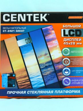 Весы напольные CENTEK CT-2421 (Орхидея) электронные 180кг, 0,1кг, LCD 45x28, размер 26х26см