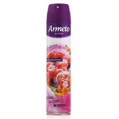 Armeto освежитель воздуха аэрозоль сухое распыление, Цветущая роза и абрикос, 300 мл