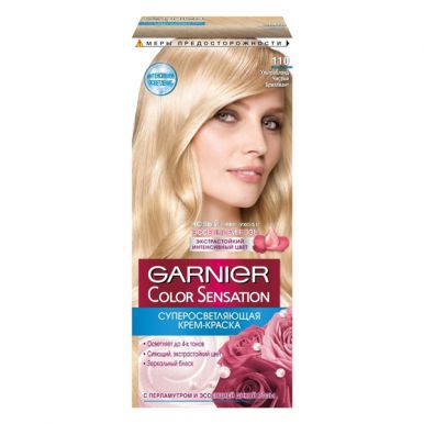 Garnier Color Sensation крем-краска, тон 110, Ультра блонд чистый бриллиант, 110 мл