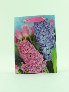 Пакет подарочный дизайн цветы-1 11*15*6см 2286