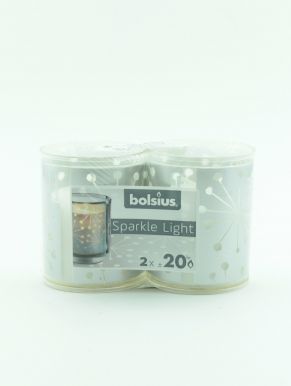 Свеча BOLSIUS в стаканчике с блеском Кристалл 2шт