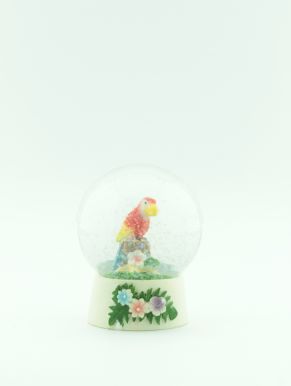 Статуэтка водный шар с фигуркой попугая 8*8*10см 095702900