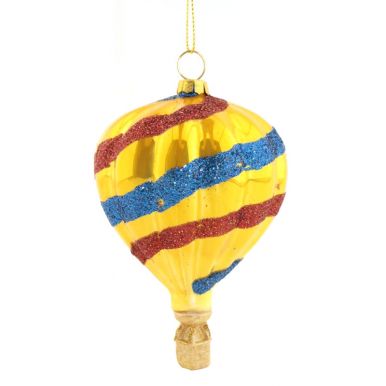 Игрушка елочная 11*7см воздушный шар цв.золото 176214