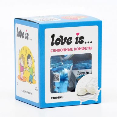LOVE IS... конфеты жевательные сливочные со вкусом сливок 105г