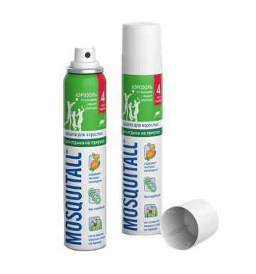 MOSQUITALL Аэрозоль "Защита для взрослых" от комаров 150 мл /10000