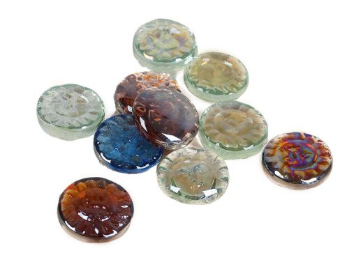 Камни декоративные стекло солнышко 250г 650620