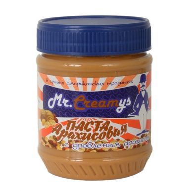 паста арахисовая с дробленым арахисом (0.34кг) Mr. Creamys /12