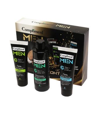 COMPLIMENT MEN набор подарочный д/чувствительной кожи №157 крем д/бритья 80мл+гель п/бритья 80мл