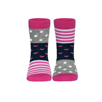 CONTE носки детские веселые ножки 17С-10СП 282 серый-розовый р.16