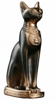 Фигура кошка египетская бронза 7*14*5см 1279303