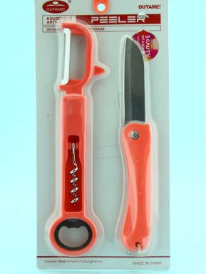 Набор кухонный нож складной + овощечистка со штопором, артикул: MAAG7233
