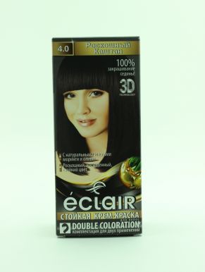 ЕCLAIR 3D крем-краска д/волос стойкая т.4.0 роскошный каштан