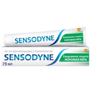 SENSODYNE паста зубная ежедневная защита морозная мята 75мл