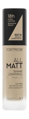 CATRICE основа тональная all matt shine control make up т.027