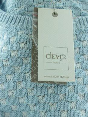 CLEVER 182177ха Джемпер жен Clever (170-46-M,голубой-молочный)