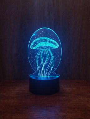 Светильник ночник дизайн 3D медуза 615-088