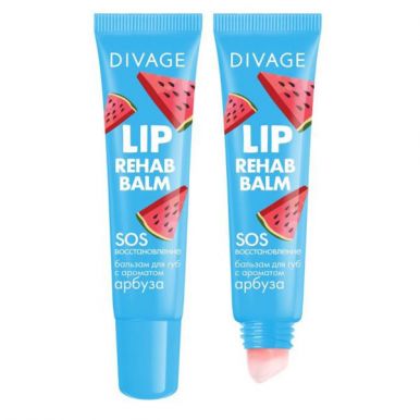 DIVAGE Бальзам для губ Lip Rehab Balm с ароматом арбуза, 12 мл