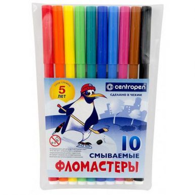 Фломастеры 10цв Пингвины п/у 7790/10P-86 Centropen
