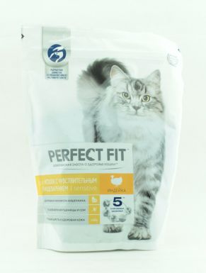 Корм для кошек Перфект Фит для чувствительного пищеварения с индейкой, сухой, 650 гр