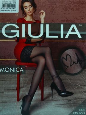Колготки женские фантазийные Giulia MONICA 07, nero, р. 3/M